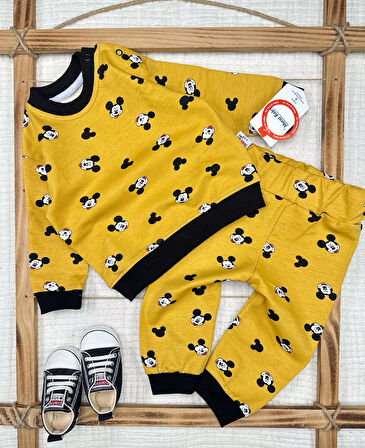 Erkek Bebek Mickey Mevsimlik 2' Li Takım