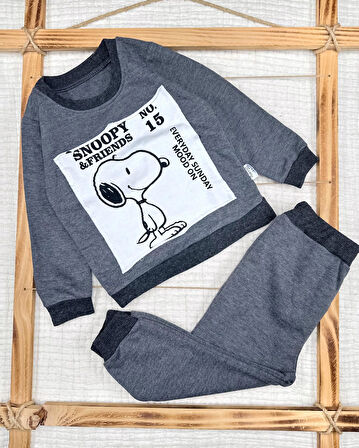 Erkek Bebek Snoopy Friends Pamuklu Alt Üst Takım 