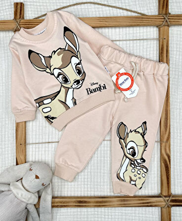 Kız Bebek Bambi Pamuklu Alt Üst Takım