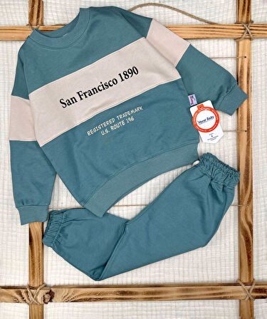 Erkek Çocuk San Francisco Yazılı Mevsimlik Pamuklu Takım