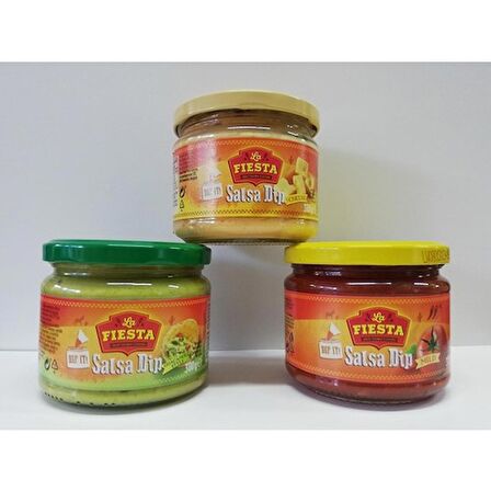 La Fiesta Salsa Dip Sos Guacamole Style 300 gr - La Fiesta Salsa Cheese Sos 300 gr - La Fiesta La Fıesta Salsa Sos 315 gr