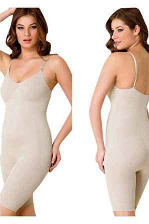 Kadın Ten Desenli Boxer Boy Korse 2071