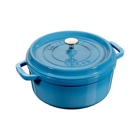 Staub B La Cocotte Döküm Tencere Yuvarlak 28 cm Buz Mavisi