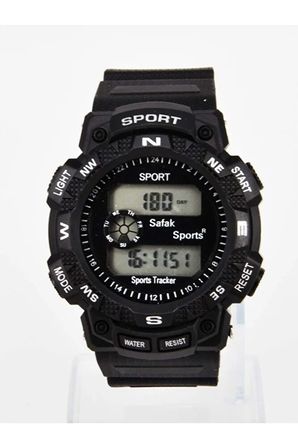 Erkek Su Geçirmez Spor Siyah Alarm Kronometre Şafak Sayar Outdoor Dayanıklı Asker Kol Saati