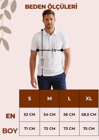Unisex Kadın Erkek Polo Yaka Regular Kalıp Düğmeli Pike Tişört