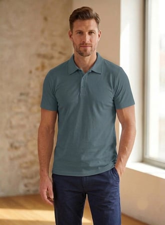 Unisex Kadın Erkek Polo Yaka Regular Kalıp Düğmeli Pike Tişört