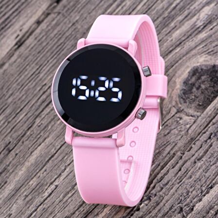 Pembe Renk Çocuk Saati - Saat Öğretici Led Watch Kadran Kız Çocuk Saati ST-304312