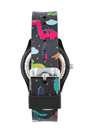 Sevimli Dinazor Figürlü Siyah Renk Çocuk Saati Analog ST-304406