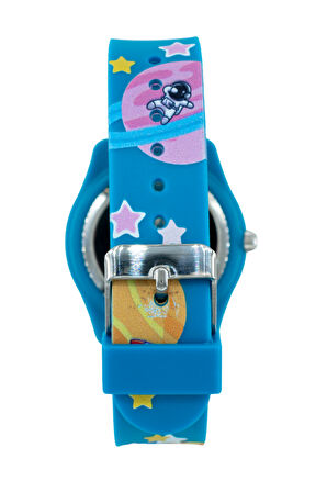 Astronot Uzay Roketi Figürlü Mavi Renk Çocuk Kol Saati ST-304407