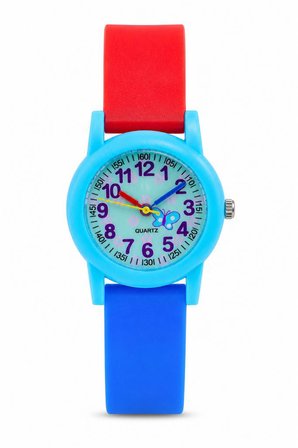 Kelebek Desenli Açık Mavi Kız Erkek Çocuk Kol Saati Analog Saat ST-304414