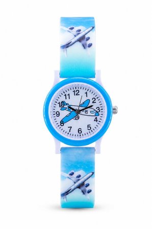 Uçak Desenli Turkuaz Kız Erkek Çocuk Kol Saati Analog Saat ST-304420