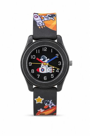 Astronot Desenli Erkek Çocuk Unisex Kol Saati Siyah Rakamlı Saat ST-304426