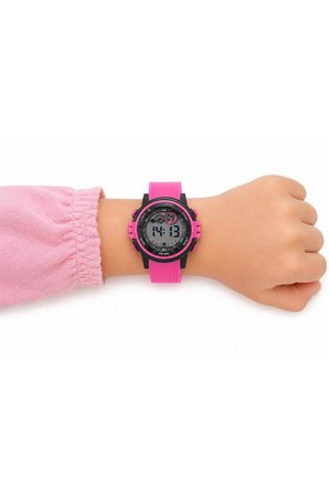 Kız Çocuk Pembe Dijital Kronometreli Silikon Kordon Spor Kol Saati ST-304435