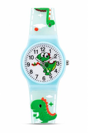 Erkek Çocuk Turkuaz Dinozor Desenli Silikon Kordon Analog Kol Saati ST-304442