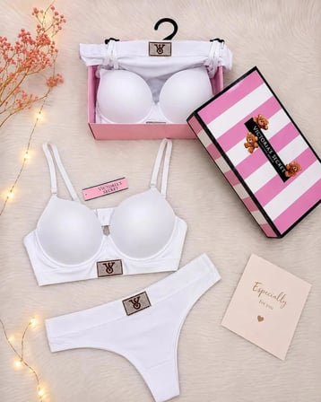 Victoria's Secret 2 Li  Push Up Saten Sütyen Külot Takım 