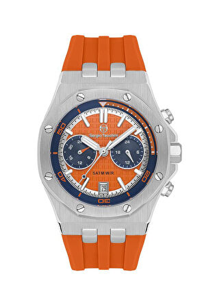 Sergio Tacchini ST.1.10447-3 Silikon kordon Fonksiyonlar Aktif Suya Dayanıklı Turuncu Renk Erkek Kol Saati