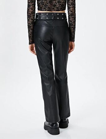Kadın Giyim Deri Pantolon- 4WAL40128IW