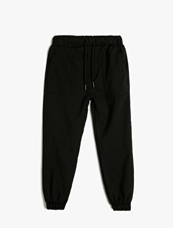 Erkek Çocuk Kargo Jogger Pantolon Cepli Beli Bağlamalı - 4SKB40007TW