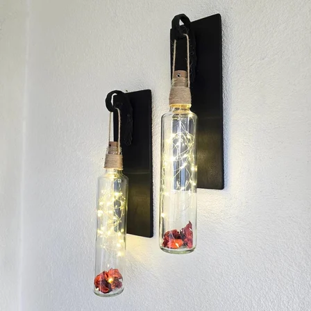 Led Işıklı, Mat Siyah Renkli Duvar Aplik, 2’li Set