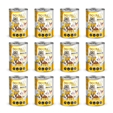 Royal Elite Tavuk Parça Etli Yetişkin Kedi Konservesi 400 Gr x 12 Adet