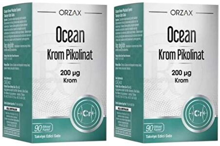 Ocean Krom Pikolinat 200 mcg 90 Kapsül X 2 Adet