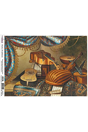 Müzik Aletleri Koleksiyonu - Mi003 30*42 Cm Pirinç Dekopaj