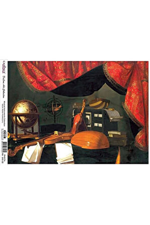 Müzik Aletleri Koleksiyonu - Mi010 30*42 Cm Pirinç Dekopaj