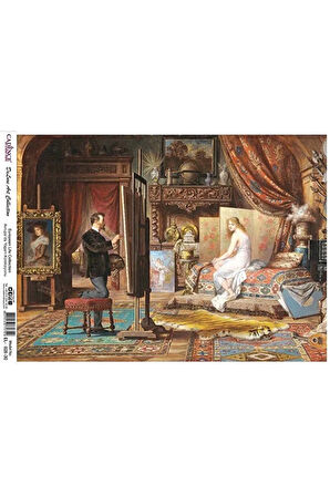 El 28 Avrupada Yaşam Koleksiyonu Pirinç Dekopaj 30x42
