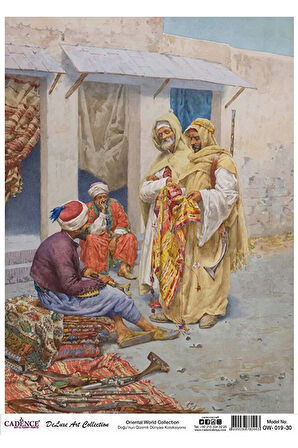 Ow019 Doğunun Gizemli Dünyası Koleksiyonu - Pirinç Dekopaj 30*42 Cm