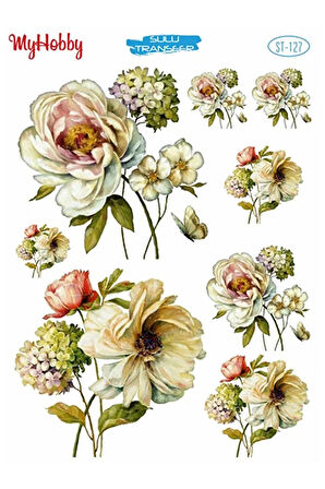 St 127 Çiçek Sulu Transfer 25x35