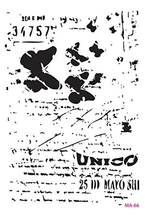 MA66 Kelebekler Stencil 21x29
