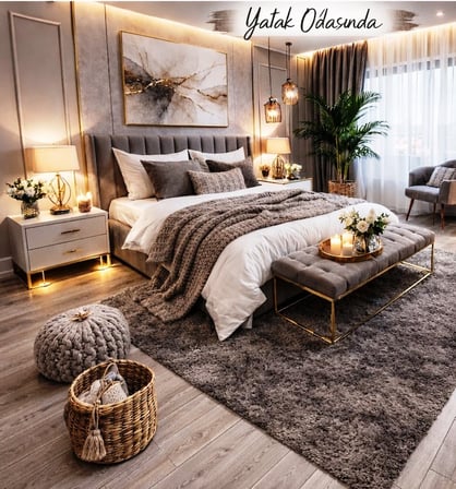 Giz Home Tilda Uzun Tüylü Post Halı (150x200)-K.Kahve