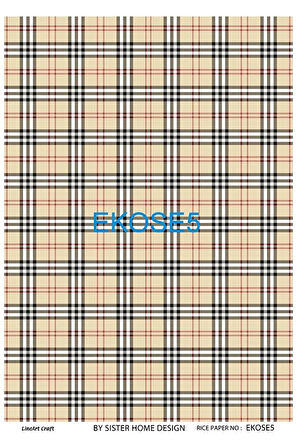 Ekose5 Ekose, Burbery Desen Pirinç Dekopaj 30x42