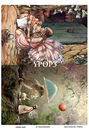 Op3 Peri, Sincap Desenli Kendinden Yapışkanlı Pirinç Dekopaj 29*42