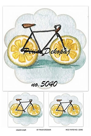 5040 Bisiklet, Limon Desen Pirinç Dekopaj 30x42