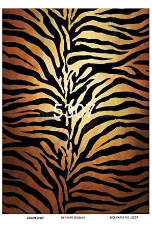5307 Leopar Desen Pirinç Dekopaj 30x42
