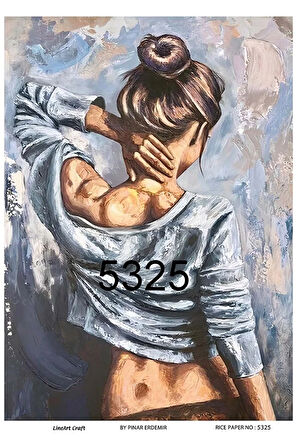5325 Topuzlu Kadın Pirinç Dekopaj 30x42