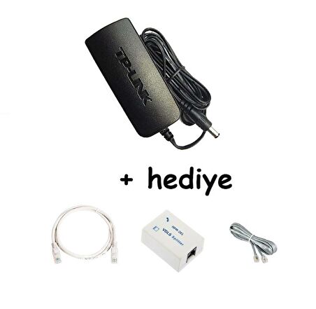 Tenda:TP-Link TD-W 9970 VDSL2/Modem Adaptörü 12 V 1 A Kalın Uçlu+Hediye