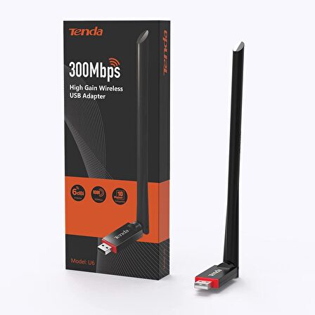 Tenda U6 300 Mbps 6dbi Wireless USB Adapter