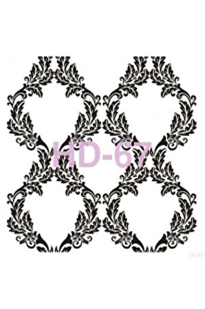 HD67 Damask Desen Stencil 45*45