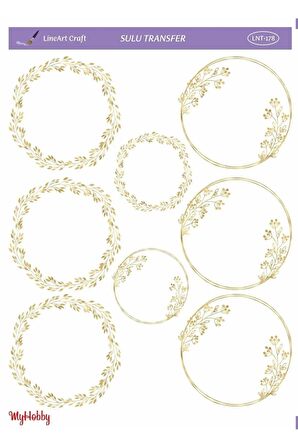 LineArt Gold Çember Desenli Sulu Transfer LNT-178 25x35