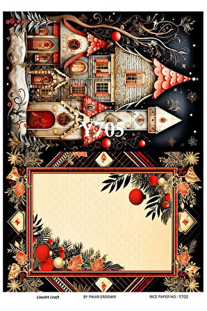 Y705 Yeniyıl, Şato Desenli Pirinç Dekopaj 30x42