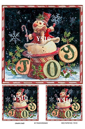 Y510 Kardan Adam Desenli Pirinç Dekopaj 30x42