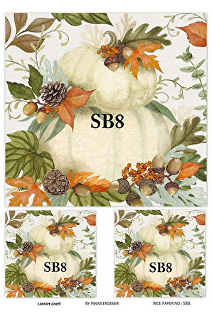 Sonbahar Serisi SB8 Kabak Desenli Pirinç Dekopaj 30x42