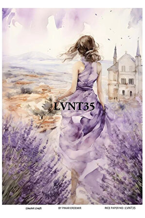Lavanta Serisi LVNT35 Lavanta, Kelebek, Mor Desen Pirinç Dekopaj 30x42