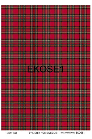 Ekose1 Ekose, Burbery Desen Pirinç Dekopaj 30x42
