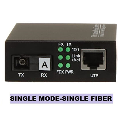  Fiber Optik (A) Media Converter 100 Mbit (1 Adet) 