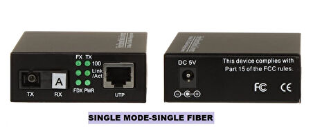  Fiber Optik (A) Media Converter 100 Mbit (1 Adet) 