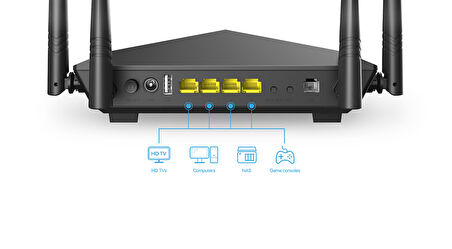 Tenda V12 AC1200 5 Ghz 10/100/1000 867 Mbps Vdsl2 Modem