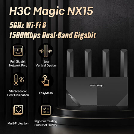 H3C Magic NX15 1500Mbps Dual-Band Gigabit Wi-Fi 6 Router 